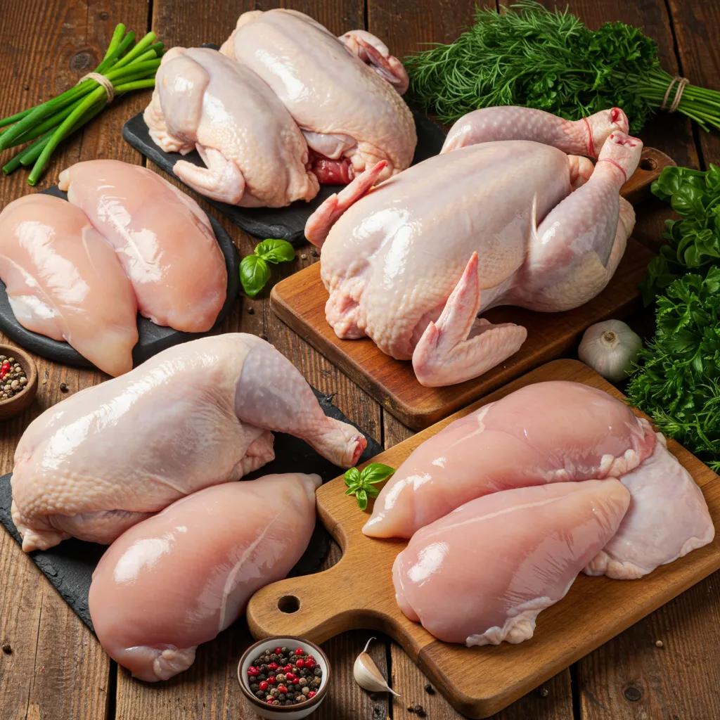 Fresh Organic Poultry Cuts Displayed With Herbs And Vegetables Emphasizing Quality And Local Sourcing 07cc26b9 Ce43 4965 81be 5a607eba8af7, Queens Prime Meat Shop